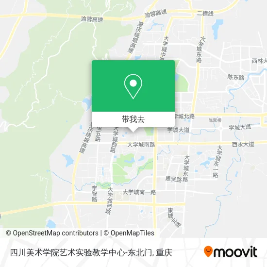 四川美术学院艺术实验教学中心-东北门地图