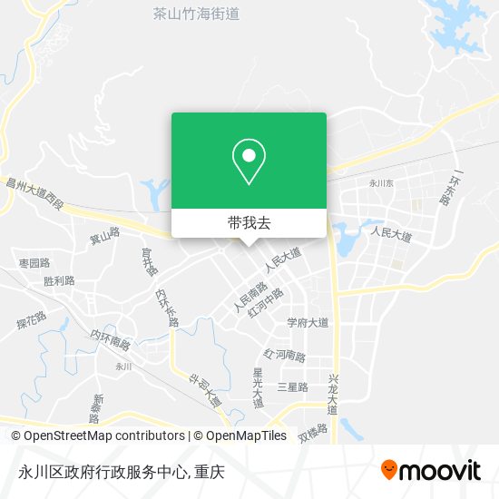 永川区政府行政服务中心地图