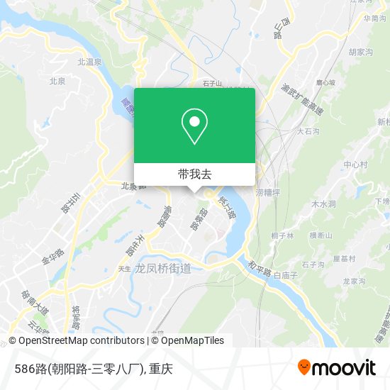 586路(朝阳路-三零八厂)地图