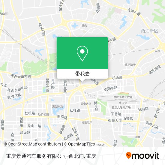重庆景通汽车服务有限公司-西北门地图