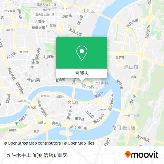 五斗米手工面(财信店)地图