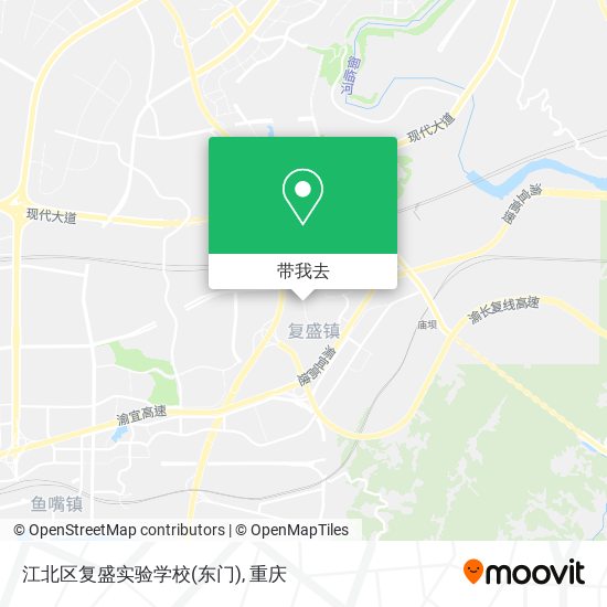 江北区复盛实验学校(东门)地图