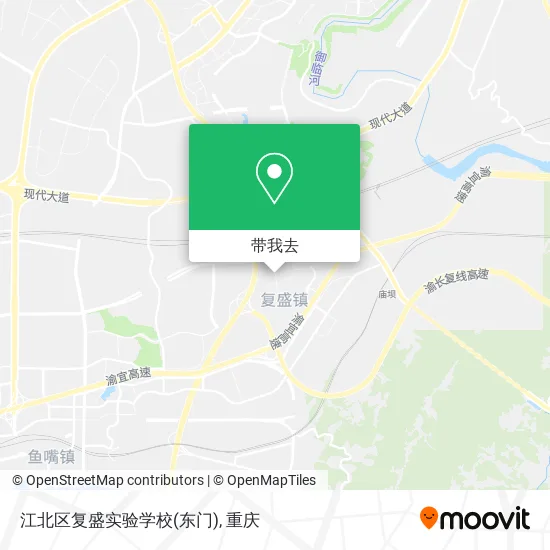 江北区复盛实验学校(东门)地图