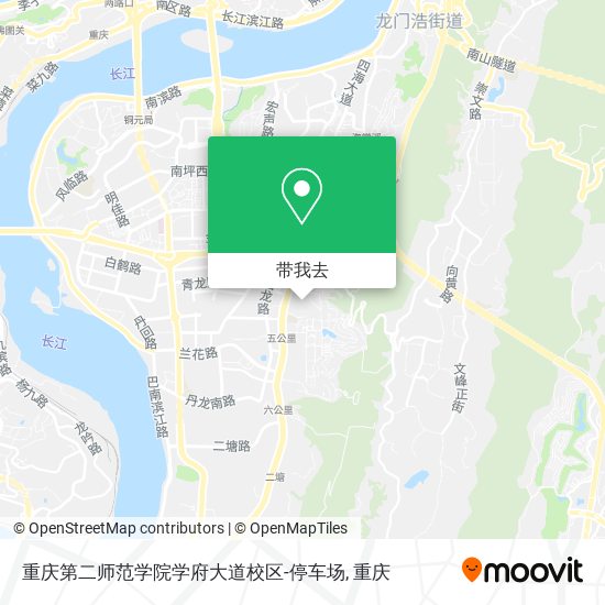 重庆第二师范学院学府大道校区-停车场地图