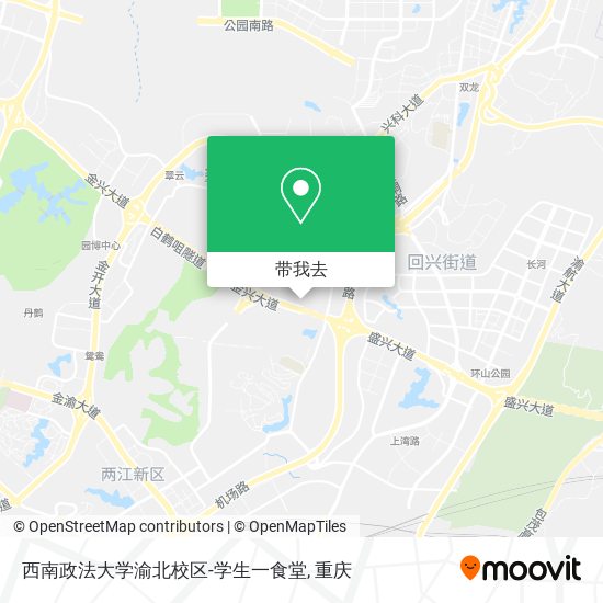 西南政法大学渝北校区-学生一食堂地图