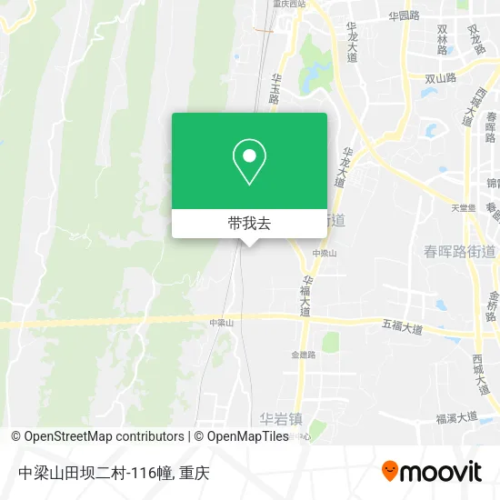 中梁山田坝二村-116幢地图