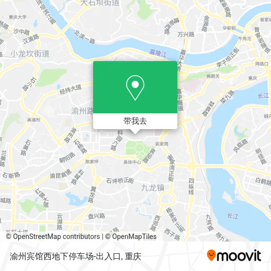 渝州宾馆西地下停车场-出入口地图