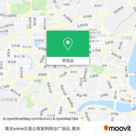 重庆yome主题公寓紫荆商业广场店地图