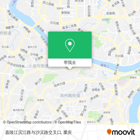 嘉陵江滨江路与沙滨路交叉口地图