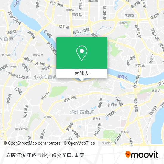嘉陵江滨江路与沙滨路交叉口地图