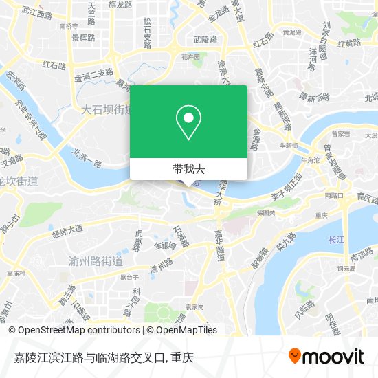 嘉陵江滨江路与临湖路交叉口地图