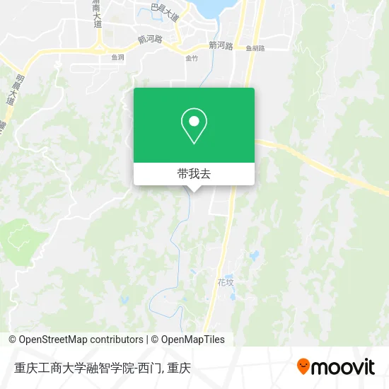重庆工商大学融智学院-西门地图