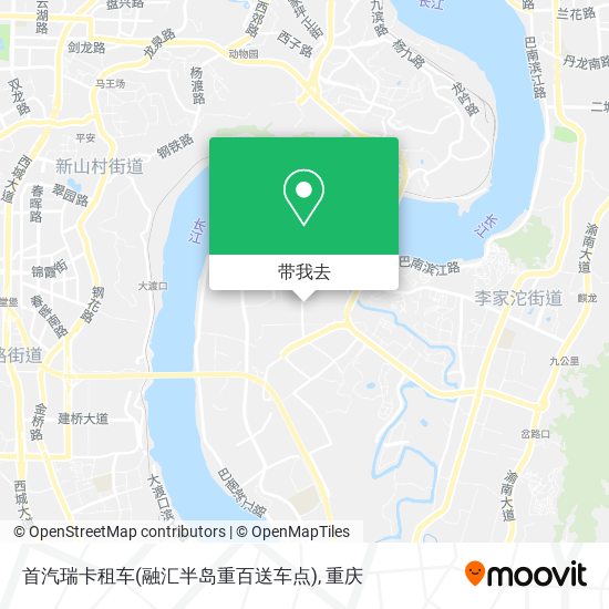 首汽瑞卡租车(融汇半岛重百送车点)地图