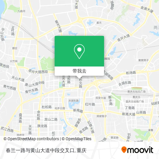 春兰一路与黄山大道中段交叉口地图
