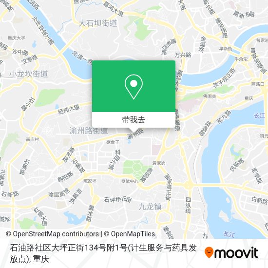 石油路社区大坪正街134号附1号(计生服务与药具发放点)地图