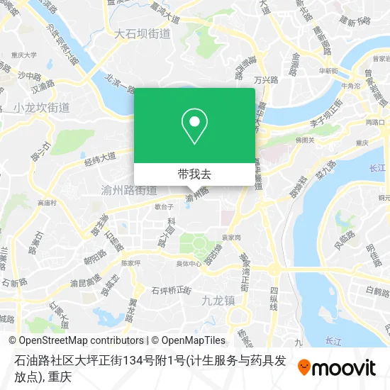 石油路社区大坪正街134号附1号(计生服务与药具发放点)地图