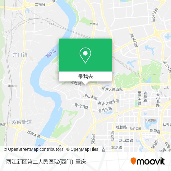 两江新区第二人民医院(西门)地图