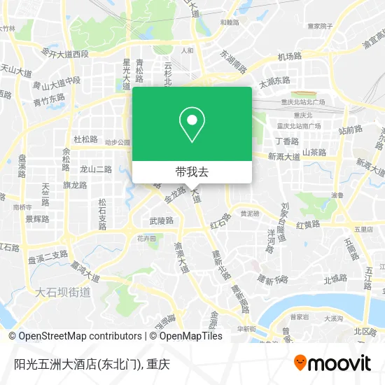 阳光五洲大酒店(东北门)地图