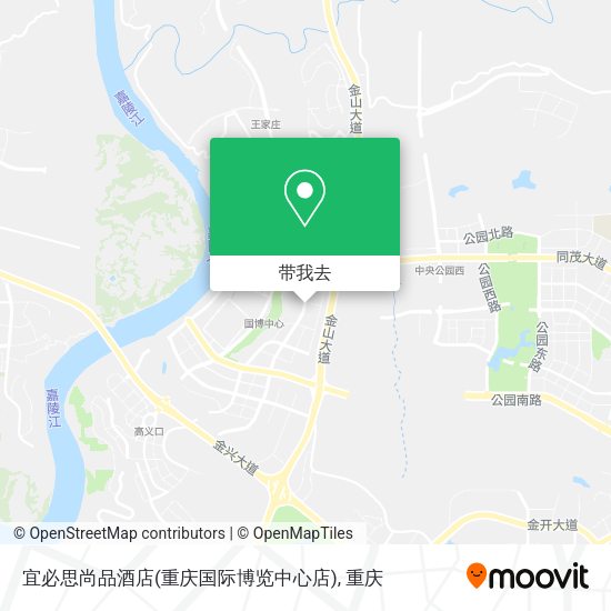 宜必思尚品酒店(重庆国际博览中心店)地图