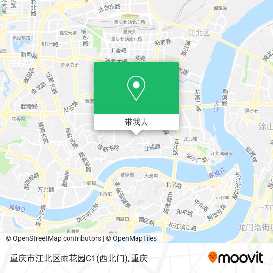 重庆市江北区雨花园C1(西北门)地图
