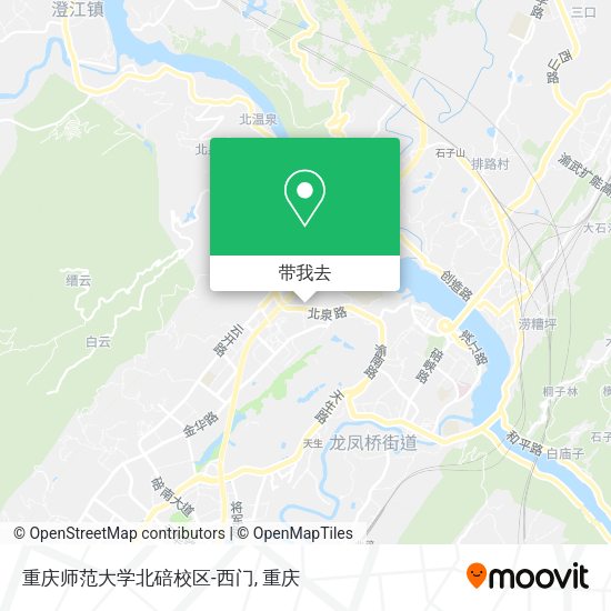 重庆师范大学北碚校区-西门地图