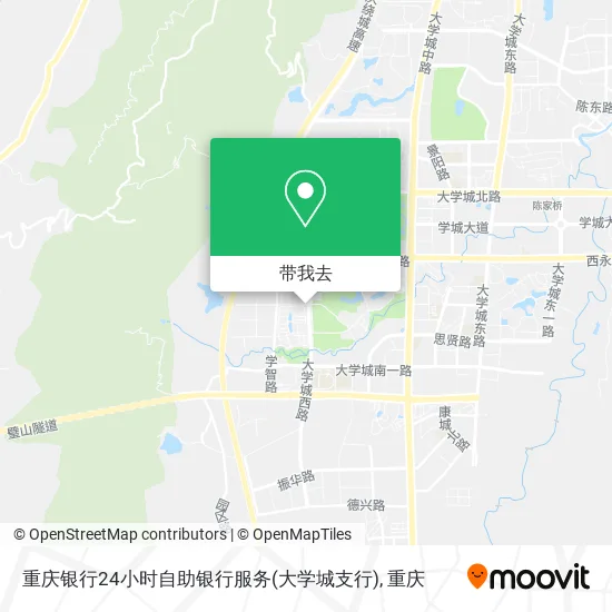 重庆银行24小时自助银行服务(大学城支行)地图