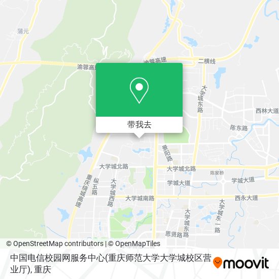 中国电信校园网服务中心(重庆师范大学大学城校区营业厅)地图
