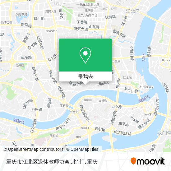 重庆市江北区退休教师协会-北1门地图
