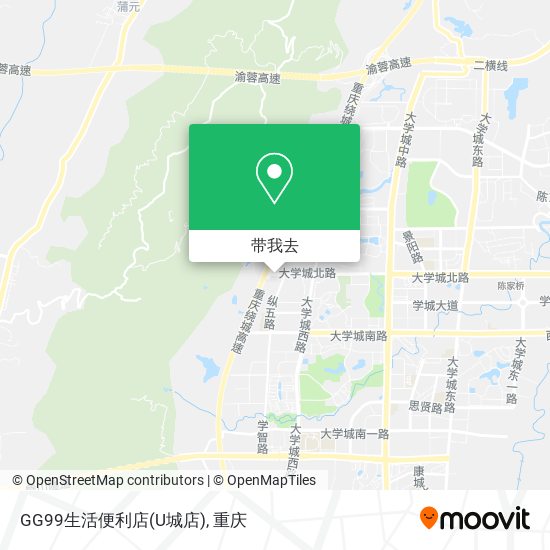 GG99生活便利店(U城店)地图