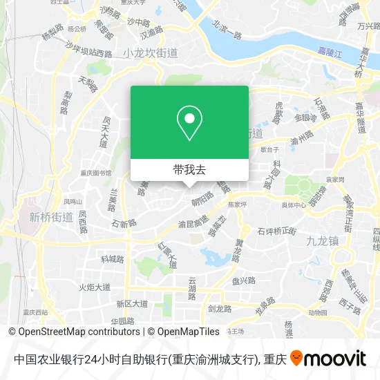 中国农业银行24小时自助银行(重庆渝洲城支行)地图