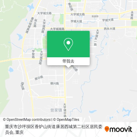重庆市沙坪坝区香炉山街道康居西城第二社区居民委员会地图