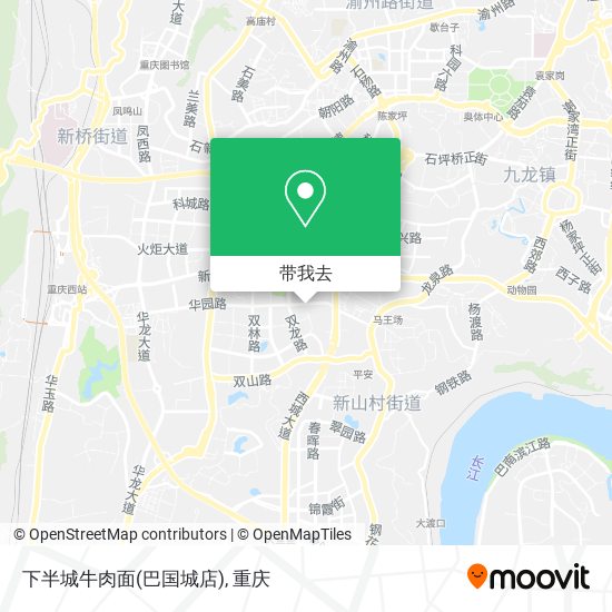 下半城牛肉面(巴国城店)地图
