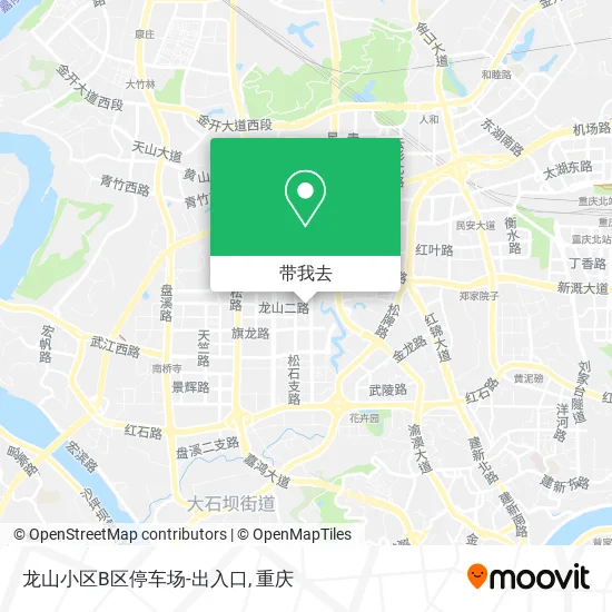 龙山小区B区停车场-出入口地图