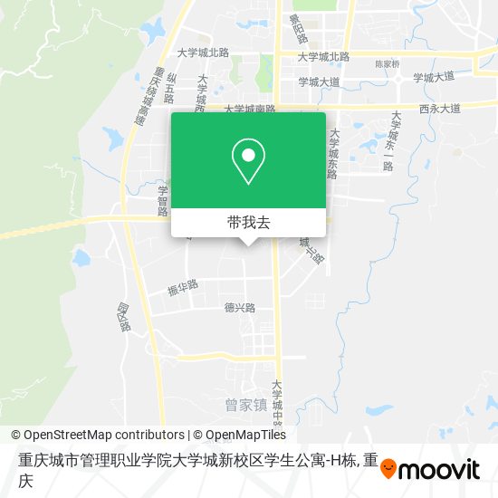 重庆城市管理职业学院大学城新校区学生公寓-H栋地图