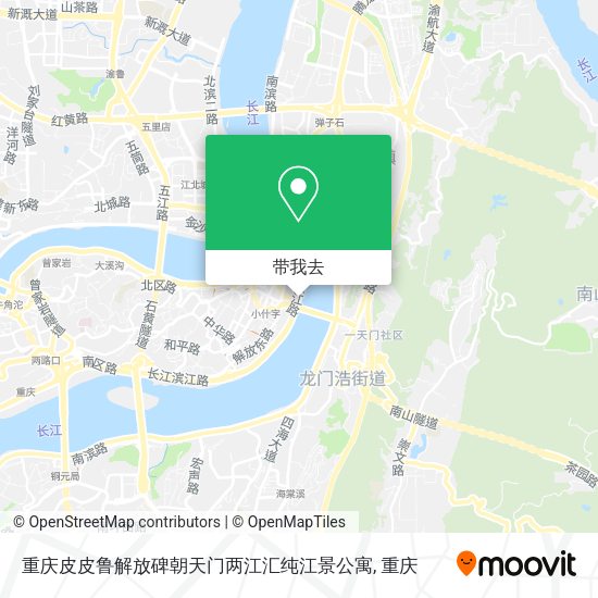 重庆皮皮鲁解放碑朝天门两江汇纯江景公寓地图