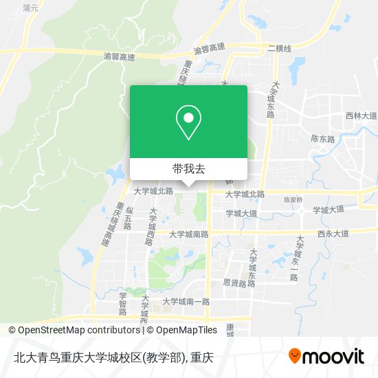 北大青鸟重庆大学城校区(教学部)地图