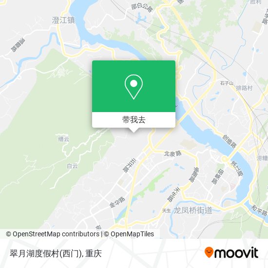 翠月湖度假村(西门)地图