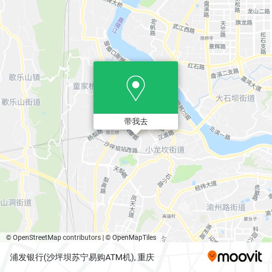 浦发银行(沙坪坝苏宁易购ATM机)地图