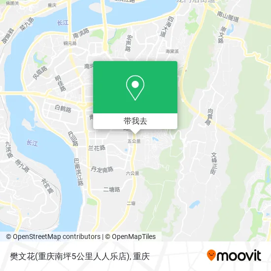 樊文花(重庆南坪5公里人人乐店)地图