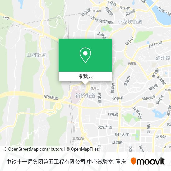 中铁十一局集团第五工程有限公司-中心试验室地图