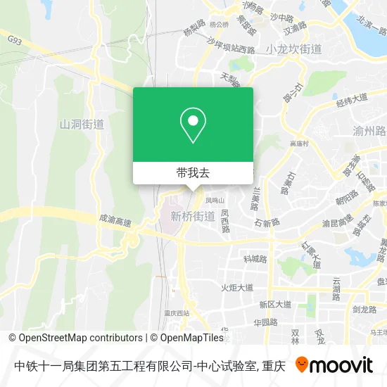 中铁十一局集团第五工程有限公司-中心试验室地图