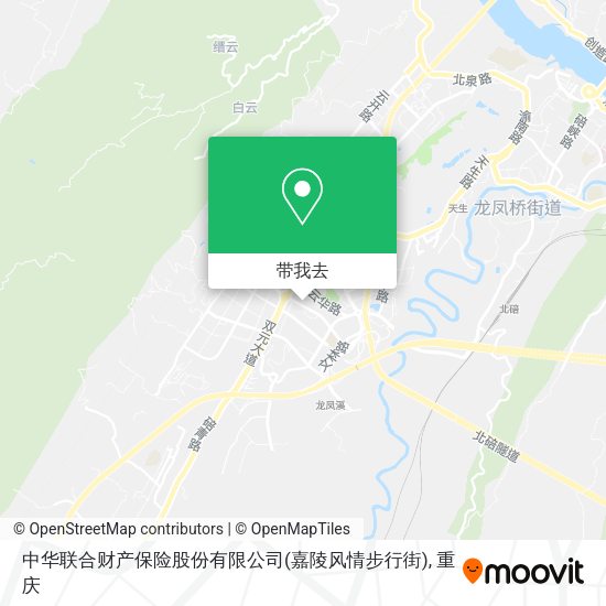 中华联合财产保险股份有限公司(嘉陵风情步行街)地图