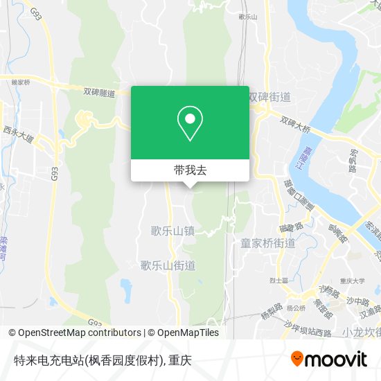 特来电充电站(枫香园度假村)地图