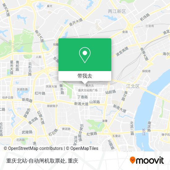 重庆北站-自动闸机取票处地图