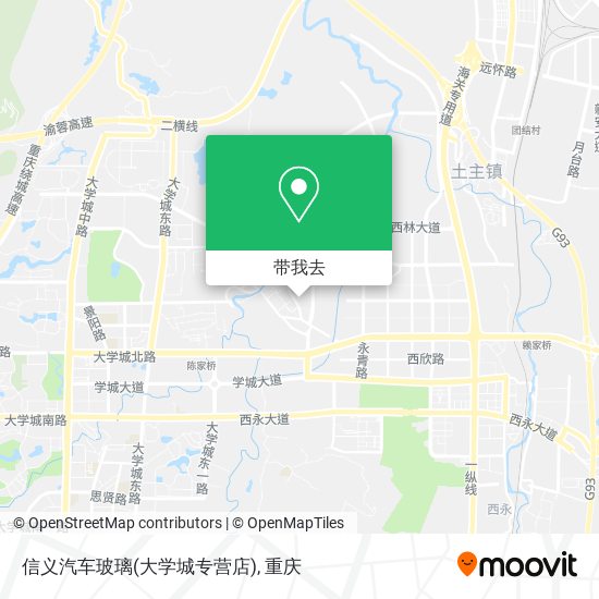 信义汽车玻璃(大学城专营店)地图