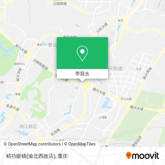 精功眼镜(渝北西政店)地图