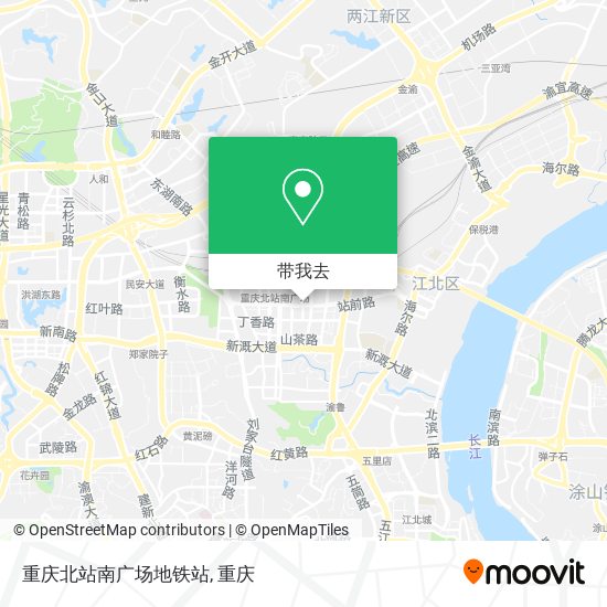 重庆北站南广场地铁站地图