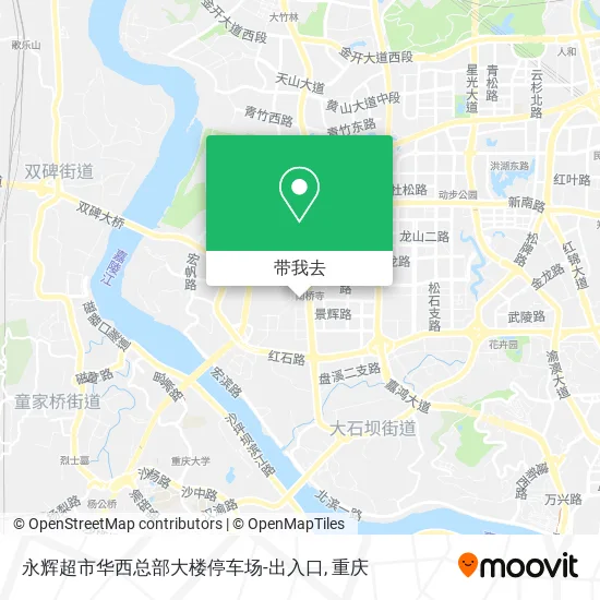 永辉超市华西总部大楼停车场-出入口地图