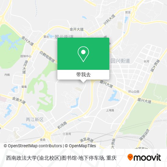 西南政法大学(渝北校区)图书馆-地下停车场地图