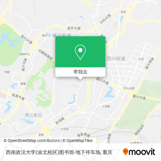 西南政法大学(渝北校区)图书馆-地下停车场地图